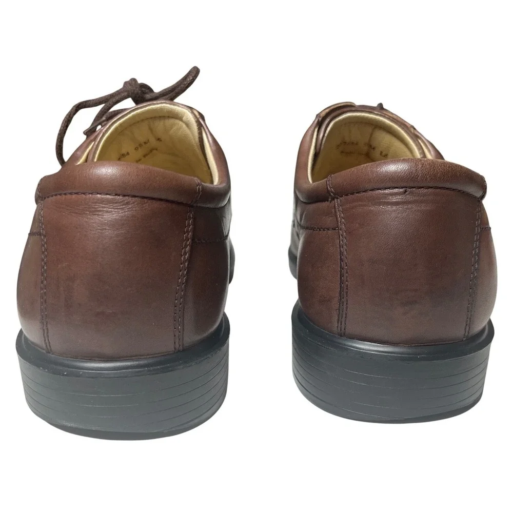 Classic Brown Leather Lace Up Oxford Dress Shoes Johnston &‎ Murphy Mens 9.5M